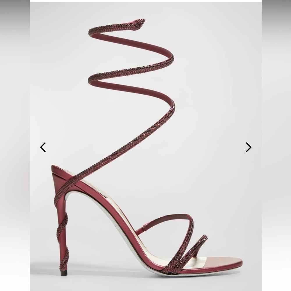 Rene Caovilla Snake Wrap Heels